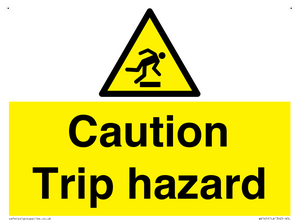 caution trip hazard